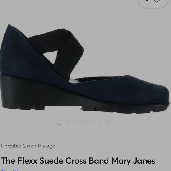 The Flexx BLACK Suede WEDGE Mary Janes size 9.5 NWT - Picture 3 of 9